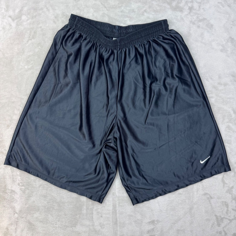 Vintage 90s Nike Dazzle Shorts Made in USA Shiny Basketball Black Baggy Y2K⁠